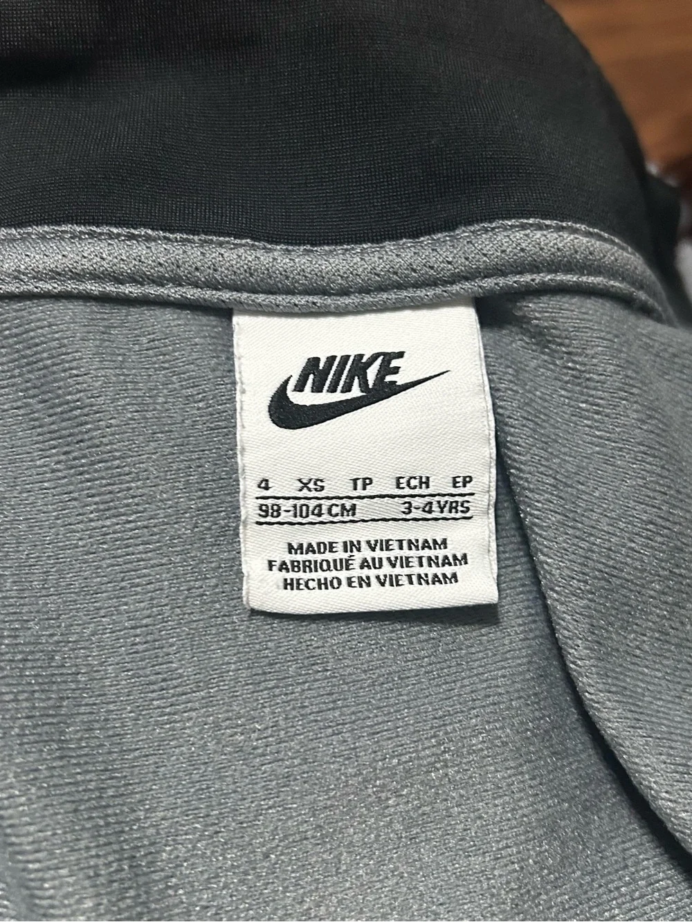 Nike Boys Track Jacket XS 3 4 Years Full Zip Neon Green Gray